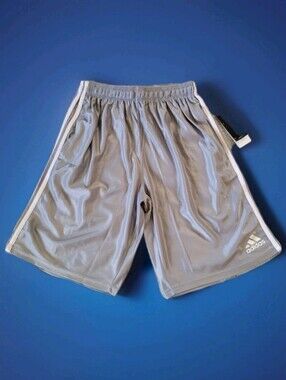 Adidas Mens Size XL 36-38 Gray Shiny Dazzle Shorts Basketball Athletic Gym Y2K